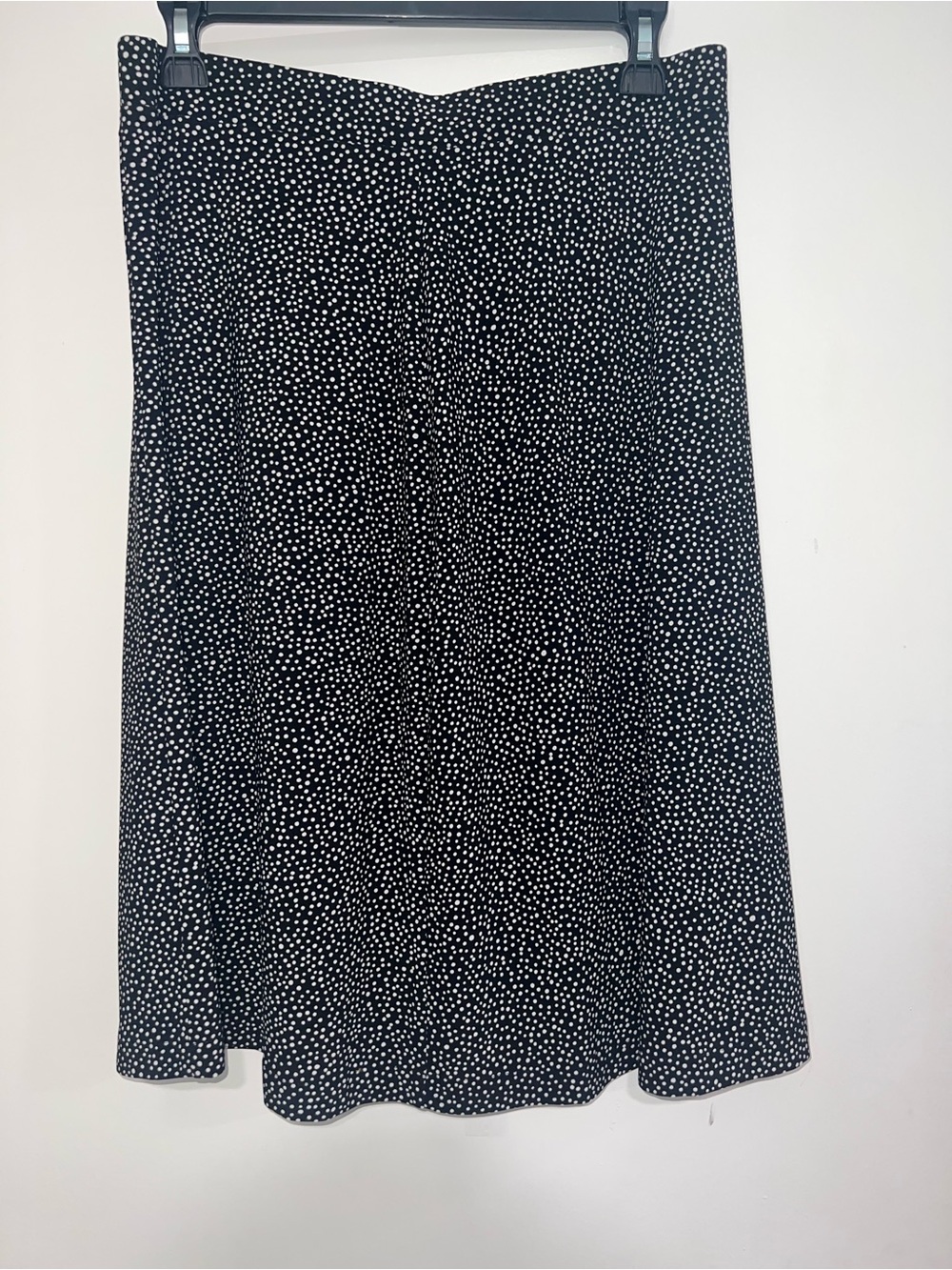 Kasper Black and White Dot Midi Skirt - Women